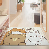 Feblilac Cute Pet House Leather Door Mat