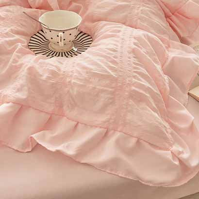 Solid Seersucker Poly Duvet Cover Bedding Set