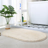 Feblilac Semicircle Solid Gold Tufted Bath Mat, Multiple Sized Soft Plush Water-Absorbent,  Anti Slip Toilet Mat, Soft Thick Bathroom Carpet, Pure Bathroom Mats, Simple Best Bath Rugs, Hot Shower Mat Non Slip, Toilet Rug