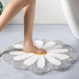 Cute Bath Mat,Pink Flower Rug,Water Absorption Non Slip Mat,Soft Machine Wash Rug Mat for Bedroom Kitchen Bathroom Toilet Floors 25.6 x 25.6 Inches (Pink)