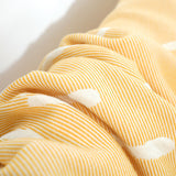 Arrow Pattern Yellow Cotton Reversible Quilt