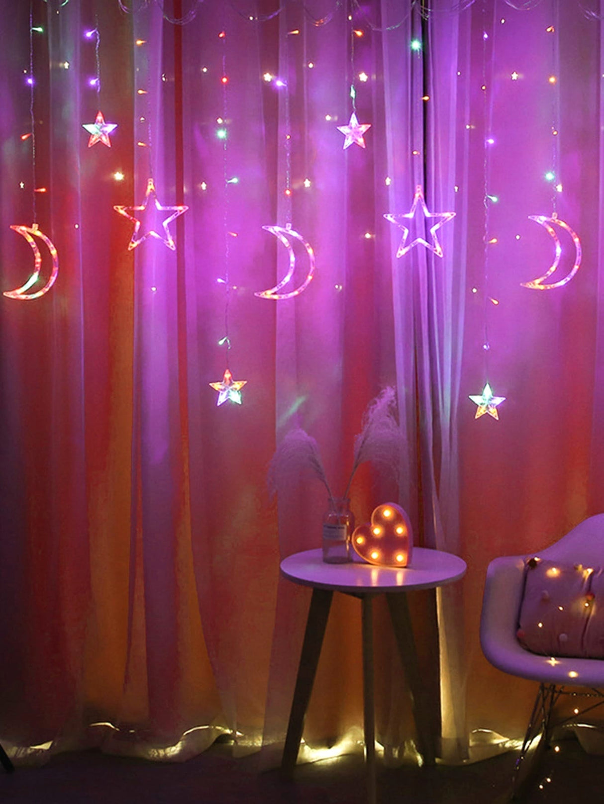 126 Led 3m Star & Moon String Light - Novelty Lighting