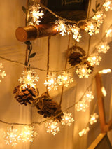 Christmas String Light with 20pcs Snowflake Shaped Bulb 1pc - Novelty Lighting