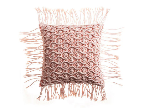 Macrame Tassels Pillow Cover, Handmade Pillowcase