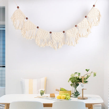 Bohemia Hand Woven Tassel Flag Hanging Decor