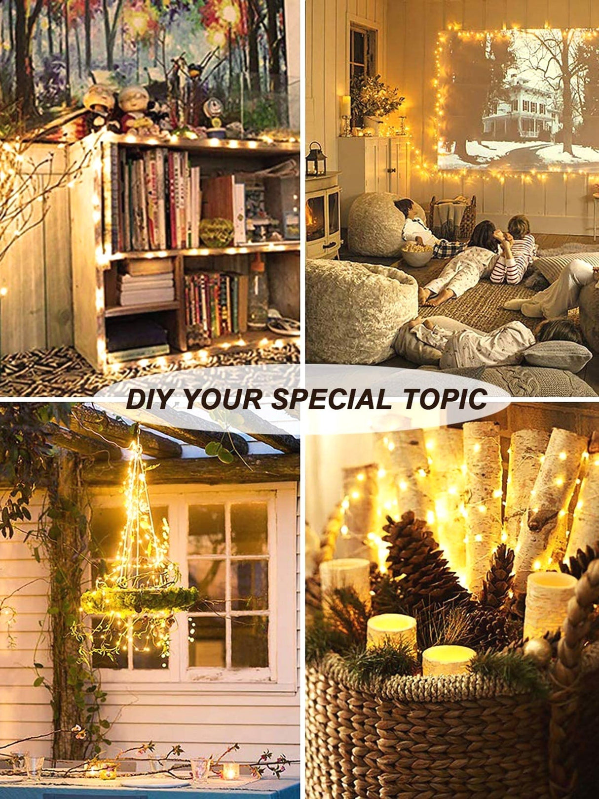 Copper String Light with 100pcs Bulb 1pc - Novelty Lighting