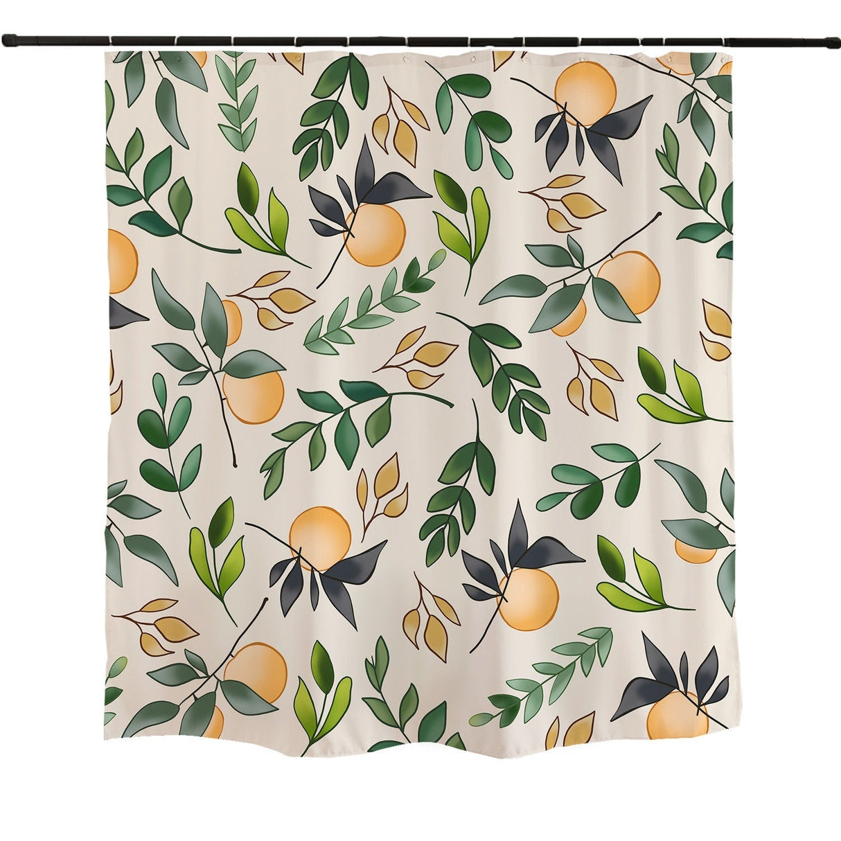 Orange Fruit Pattern Shower Curtain