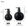 Ceramic Soap Dispenser, Liquid Bathroom Bottle, Simple Globe Design, Refillable Reusable Lotion Pump for Bathroom Kitchen