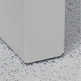 Feblilac White Flowers and Green Leaves PVC Coil Door Mat