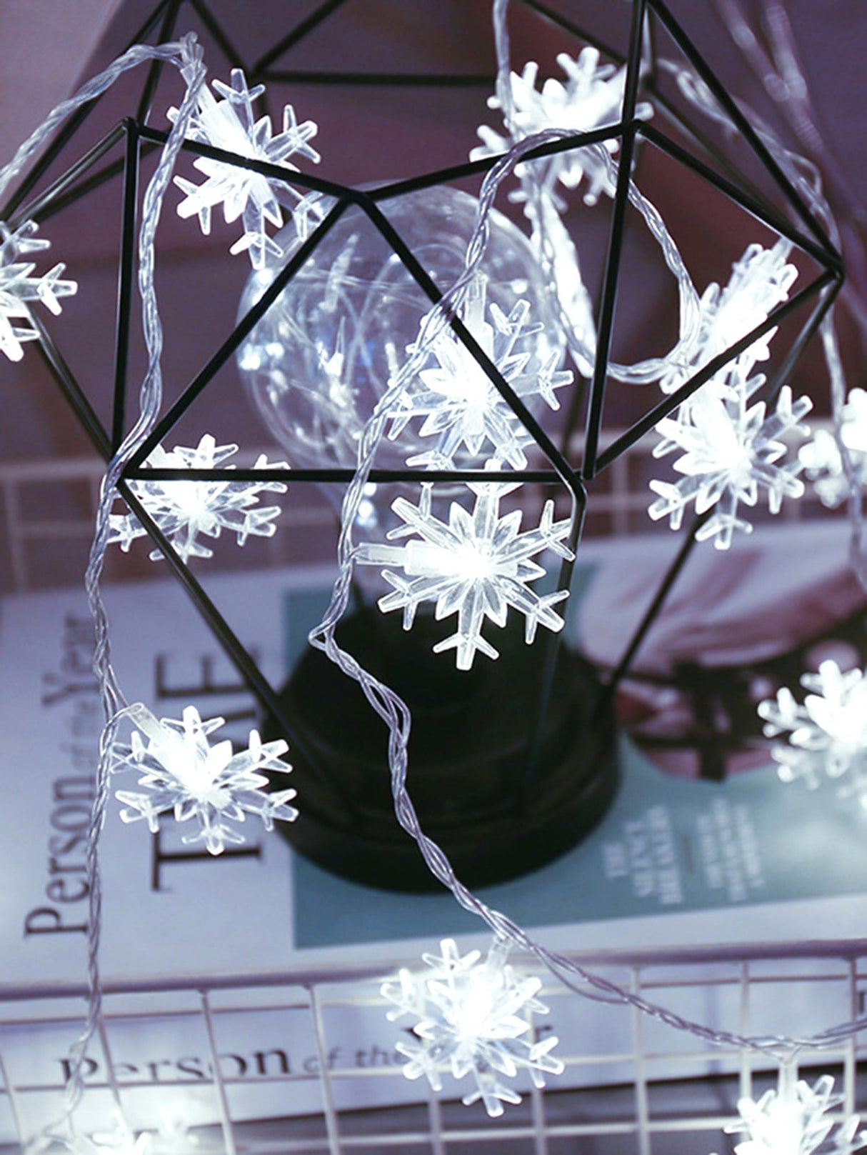 Christmas String Light with 40pcs Snowflake Bulb 1pc - Lighting & Lamp