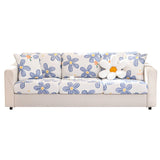 Blue Flower Elastic Sectional Sofa Slipcover