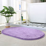 Feblilac Semicircle Solid Blue Tufted Bath Mat, Multiple Sized Soft Plush Water-Absorbent,  Anti Slip Toilet Mat, Soft Thick Bathroom Carpet, Pure Bathroom Mats, Simple Best Bath Rugs, Hot Shower Mat Non Slip, Toilet Rug