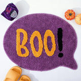 Feblilac Halloween Ghost Bath Mat for Bathroom, Cute White Ghost Bathroom Rug