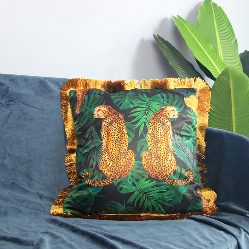 Animal Pattern Tassel Sofa Pillowcase