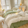 Poly Tassels Match Colors Milk Cashmere Flannel Duvet Cover Bedding Set