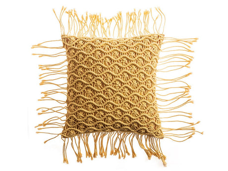 Macrame Tassels Pillow Cover, Handmade Pillowcase