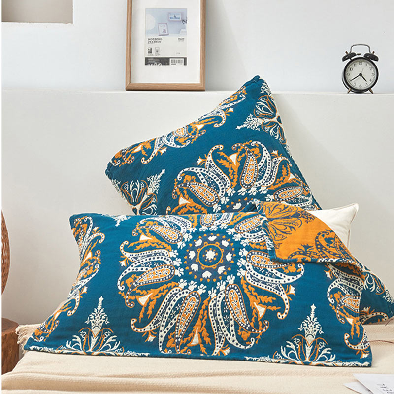 Bohemian Cotton Flower Pillow Towel (2PCS)