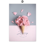 Poster Flower Street Landscape Wall Art Canvas Painting Posters And Prints Wall Pictures For Living Room Decor