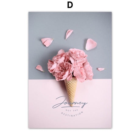 Poster Flower Street Landscape Wall Art Canvas Painting Posters And Prints Wall Pictures For Living Room Decor