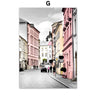Poster Flower Street Landscape Wall Art Canvas Painting Posters And Prints Wall Pictures For Living Room Decor