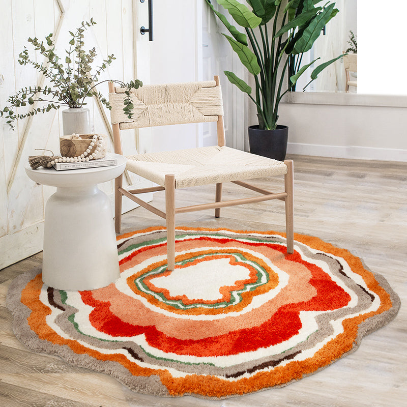 Abstract Colorful Flowers Bedroom Mat