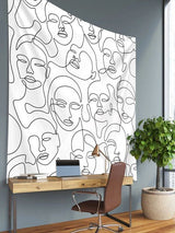 Abstract Face Pattern Tapestry