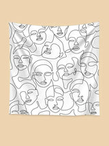 Abstract Face Pattern Tapestry