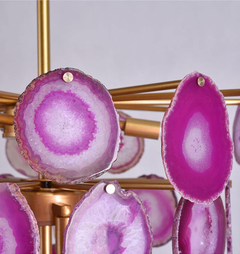 Slice Agate Tower Chandelier
