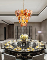 Slice Agate Tower Chandelier