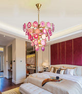 Slice Agate Tower Chandelier