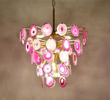 Slice Agate Tower Chandelier