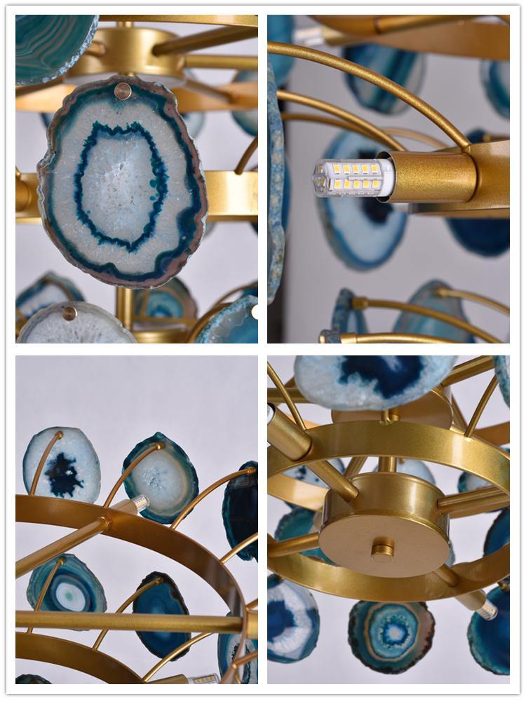 Slice Agate Tower Chandelier
