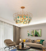 Luxury Pendant Slice Agate Chandelier