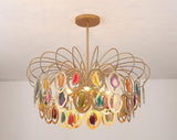 Luxury Pendant Slice Agate Chandelier