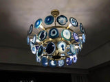 Slice Agate Tower Chandelier