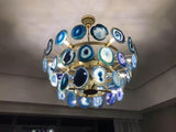 Slice Agate Tower Chandelier