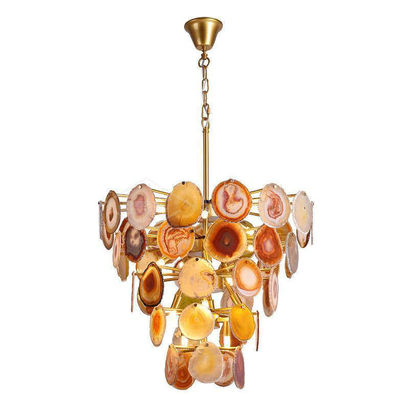 Slice Agate Tower Chandelier