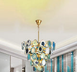 Slice Agate Tower Chandelier
