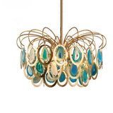 Luxury Pendant Slice Agate Chandelier