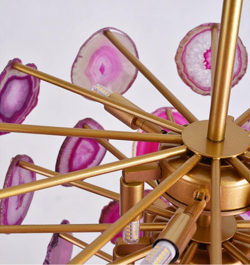 Slice Agate Tower Chandelier