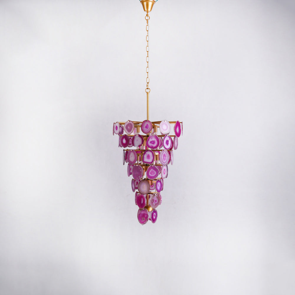 Slice Agate Tower Chandelier