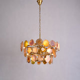 Slice Agate Tower Chandelier