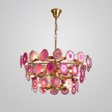 Slice Agate Tower Chandelier