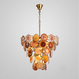 Slice Agate Tower Chandelier