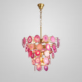 Slice Agate Tower Chandelier