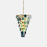 Slice Agate Tower Chandelier