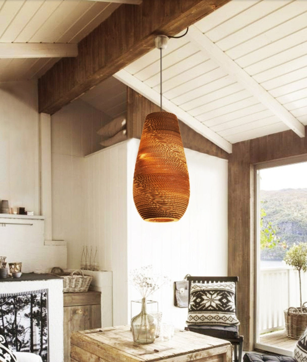 Luminaria Corrugated Board Pendant Light