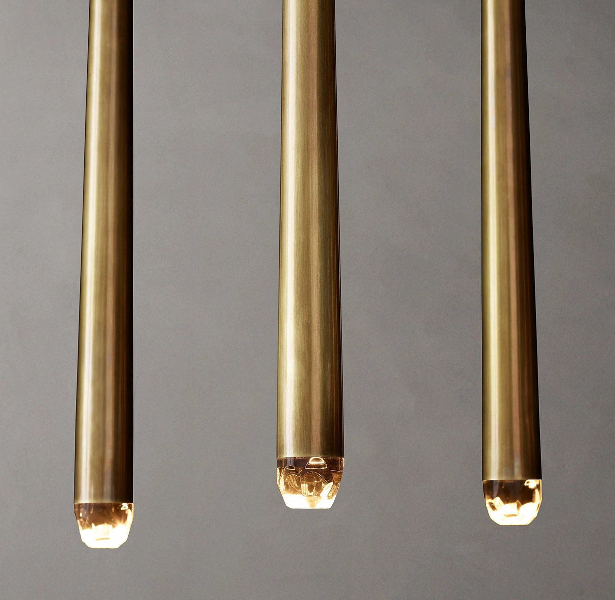 Brass Cone Pipe Long Chandeliers