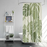 Art Leaves Forest Shower Curtain, Floral Waterproof Curtain Decor, Unique Bathroom décor, Boho Shower Curtain, Customized Bathroom Curtains, Extra Long Shower Curtain