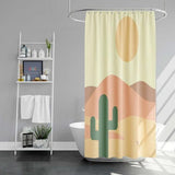 Deserts and Cacti Shower Curtain Shower Curtain, Sunset Desert Waterproof Curtain Decor, Unique Bathroom décor, Boho Shower Curtain, Customized Bathroom Curtains, Extra Long Shower Curtain